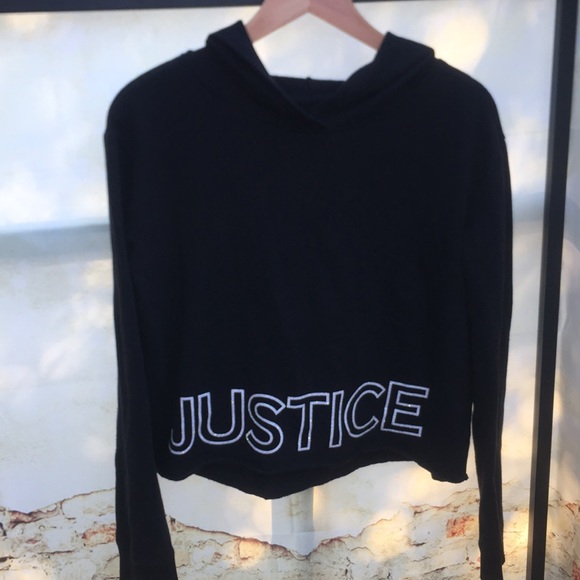 Justice Other - ⬇️ 2 Marked Listings for $25 - Classic Black Raw Hemmed Pullover Hoodie